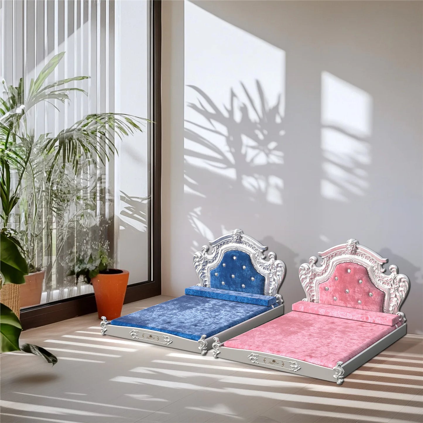 BINGOPAW Luxury Pet Bed With Headboard