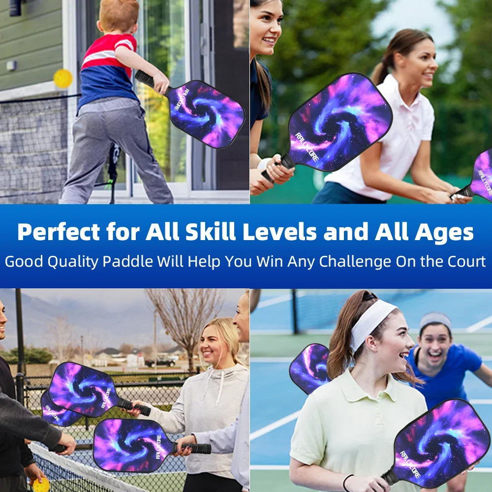 Premium Pickleball Paddles Set of 2 | Includes 4 Balls & Carry Bag | Indoor/Outdoor Use for Adults & Youth
