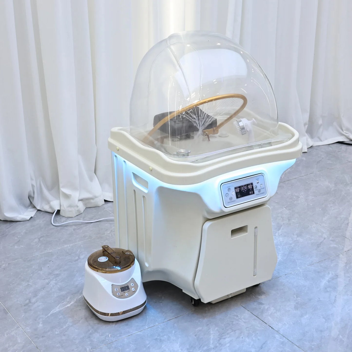 2026 Convenient Mobility Head SPA Shampoo Basin with 60L Water Storage Tank and 30L Waste Water Tank, Free Shipment from the USA