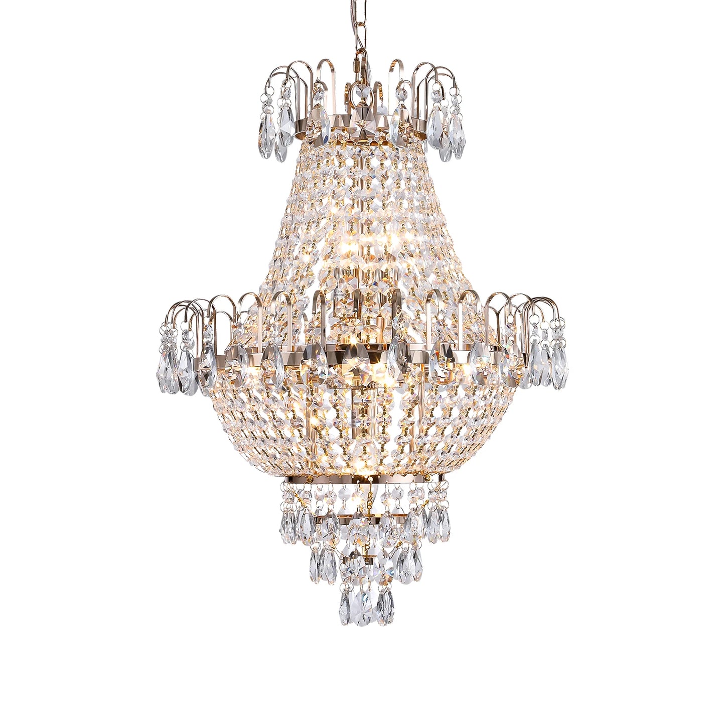 ARLGSITE Luxury Retro Crystal Chandelier European Imperial Style