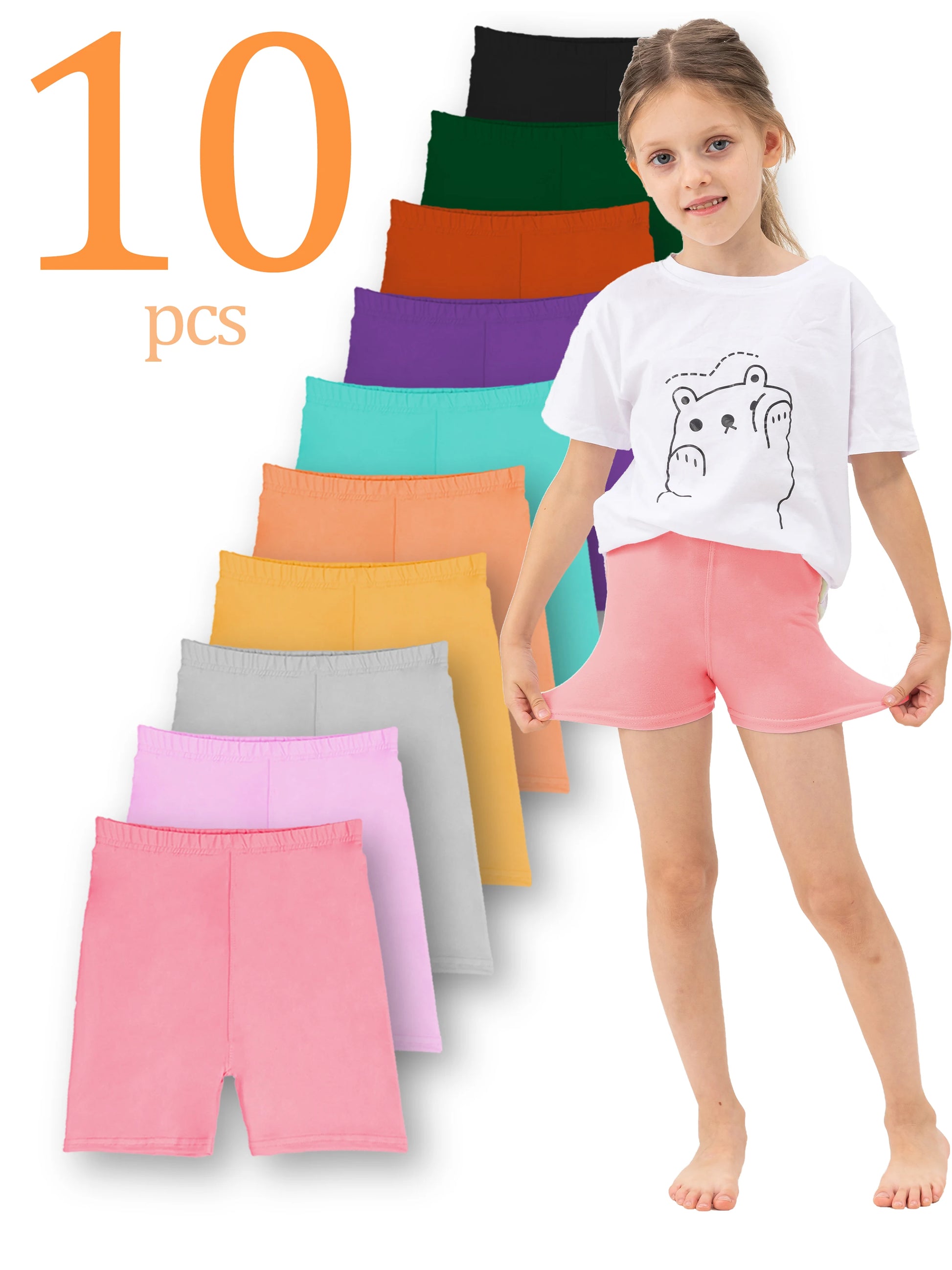 girls summer biker shorts pack