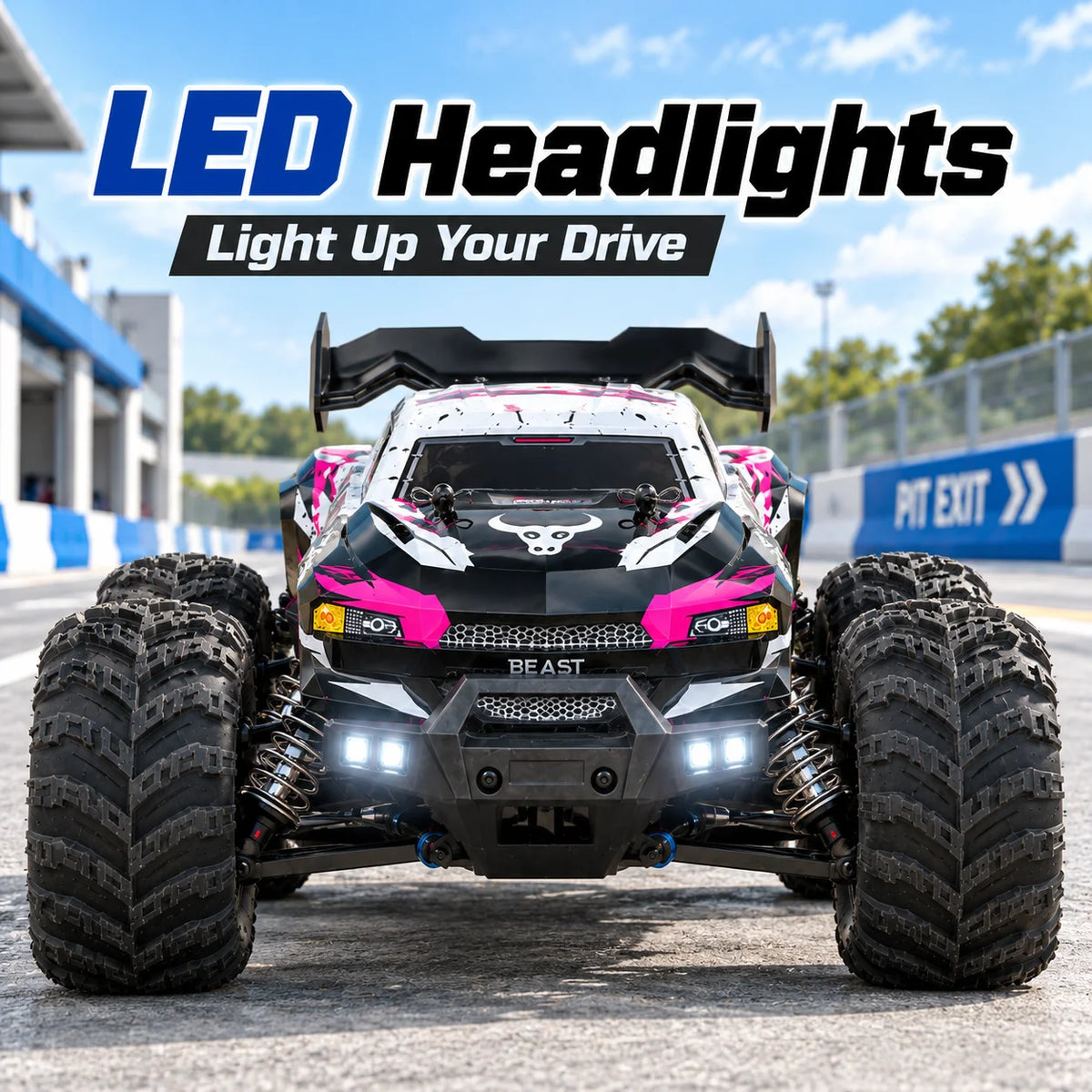 ZNLYRION Brushless 4WD RC Monster Truck with LED Headlights