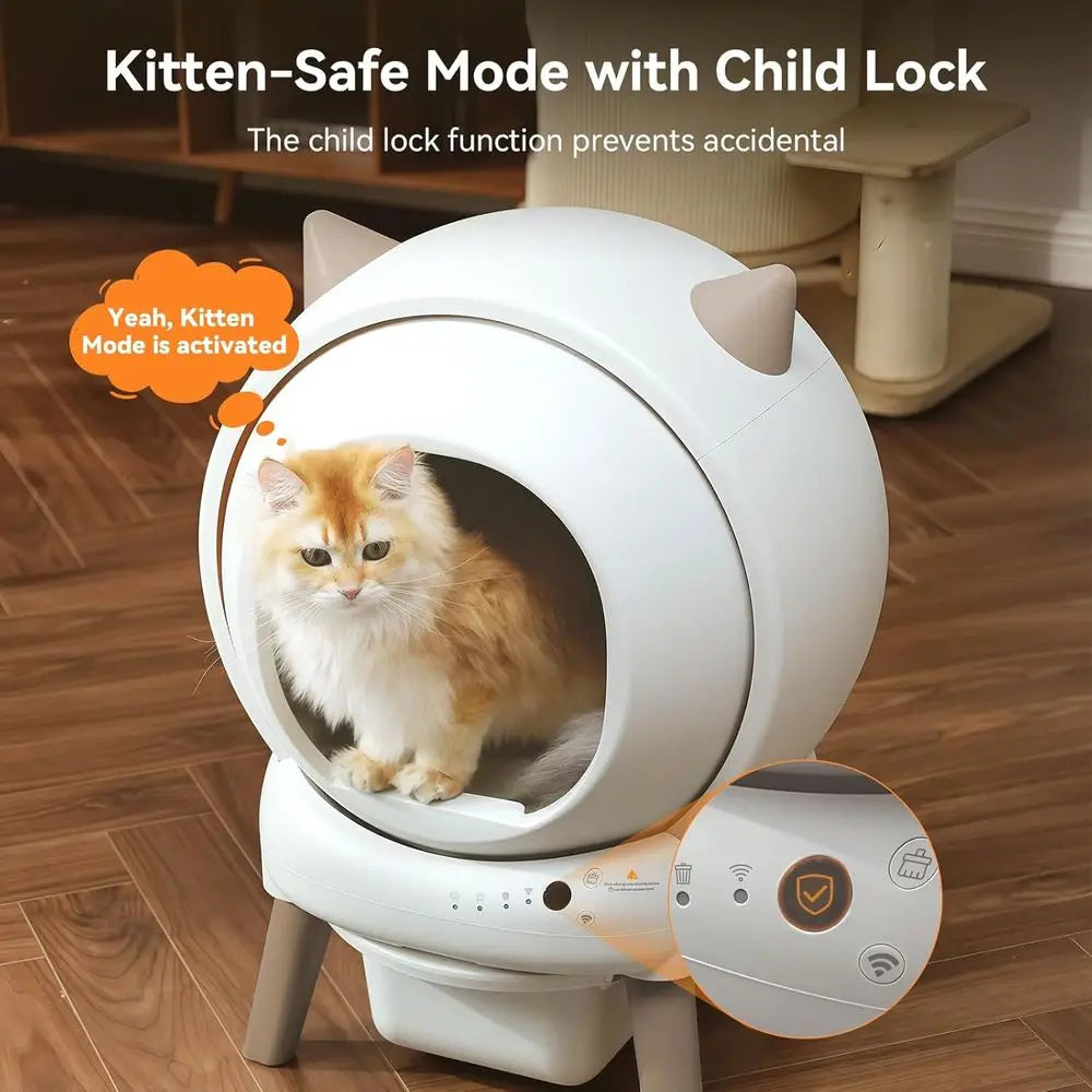 E2 Automatic Self Cleaning Litter Box For Cats With App