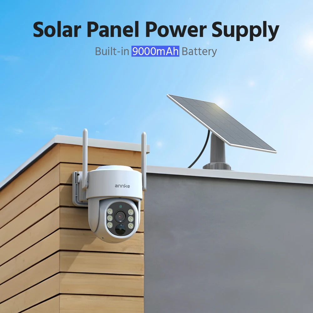 ANNKE 4MP 2K Wireless Home Camera System 2-Cam Kit Security System Solar Cameras Outdoor, PIR Human Detection Instant Alerts