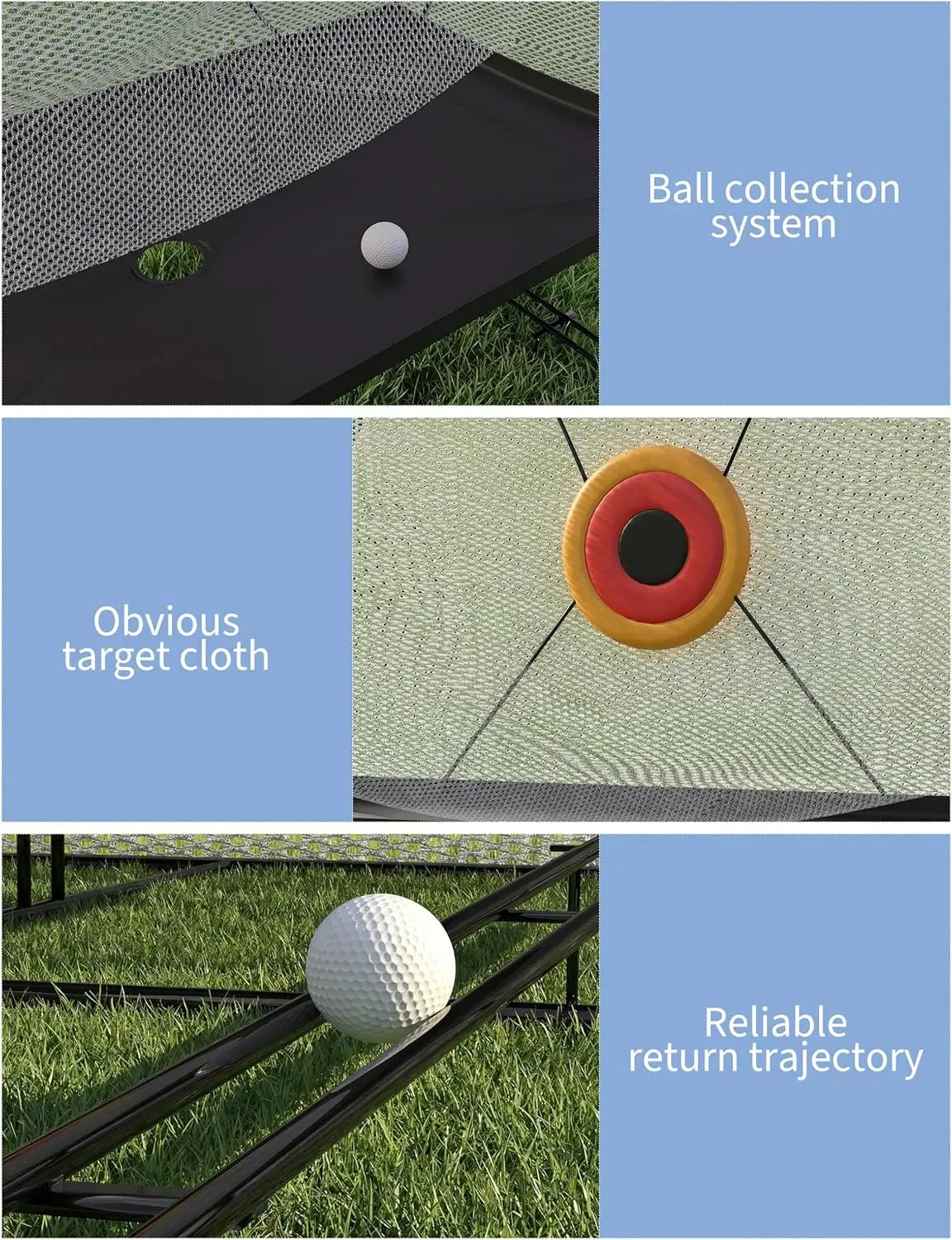 HiMISS Golf Practice Cage Set With Foldable Frame And Bag