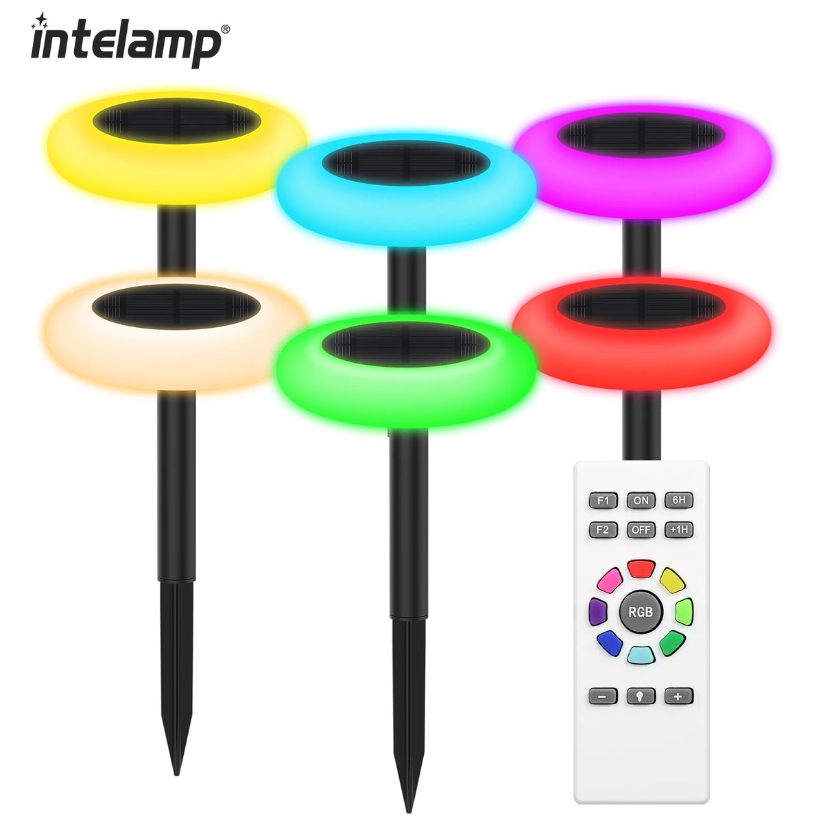 Intelamp Solar Outdoor Pathway Garden Lights For Patio Yard