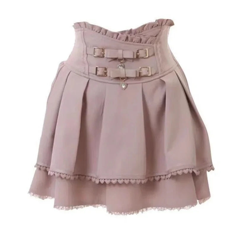 Jirai Kei Mine Series Kawaii Double Layer Skirt