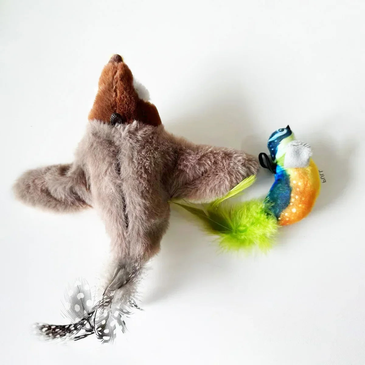 Bird Shaped Interactive Cat Toy With Rechargeable Chirping Flapping Plush