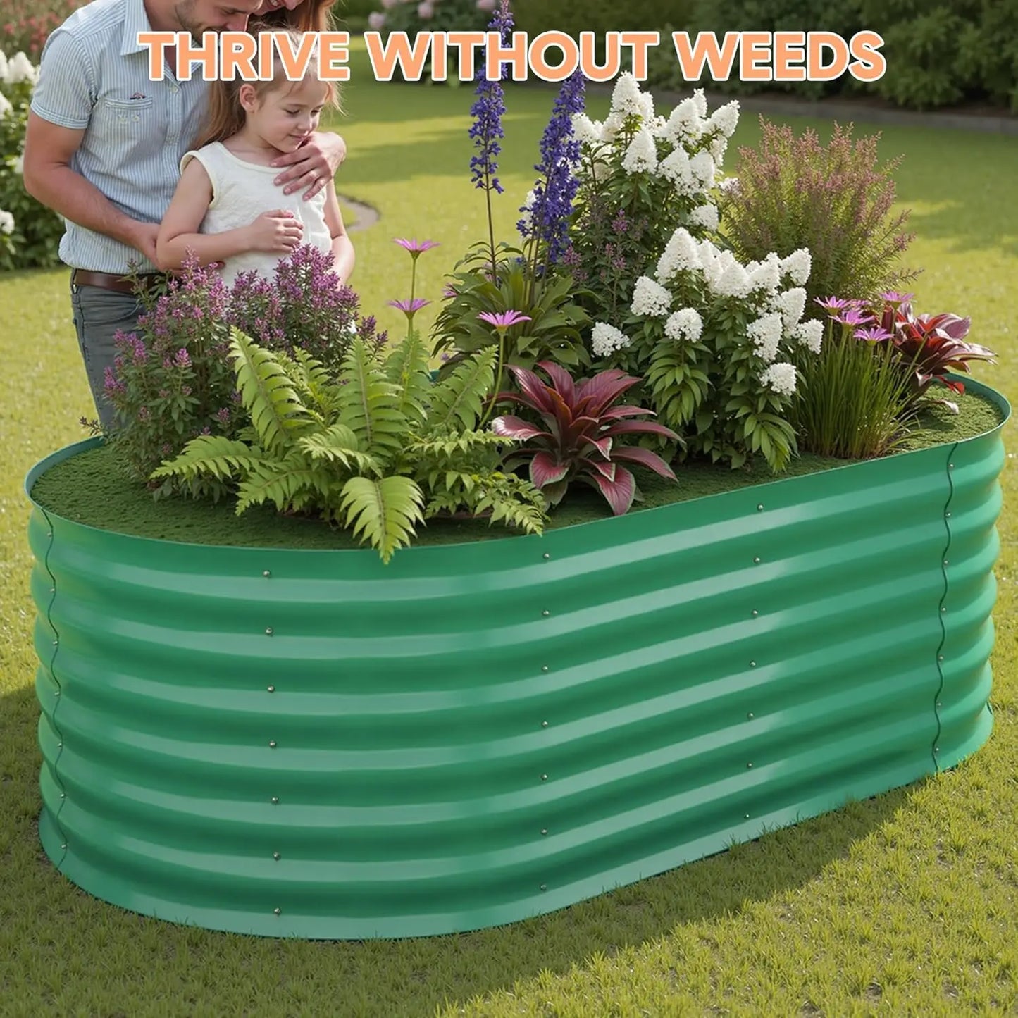 TWISTER.CK Galvanized Raised Garden Bed Kit