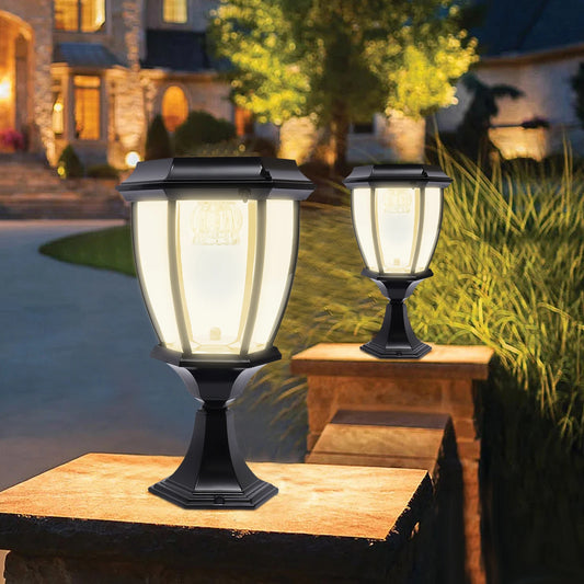 Outdoor Solar Post Lights LED Landscape Lantern For Fence Patio