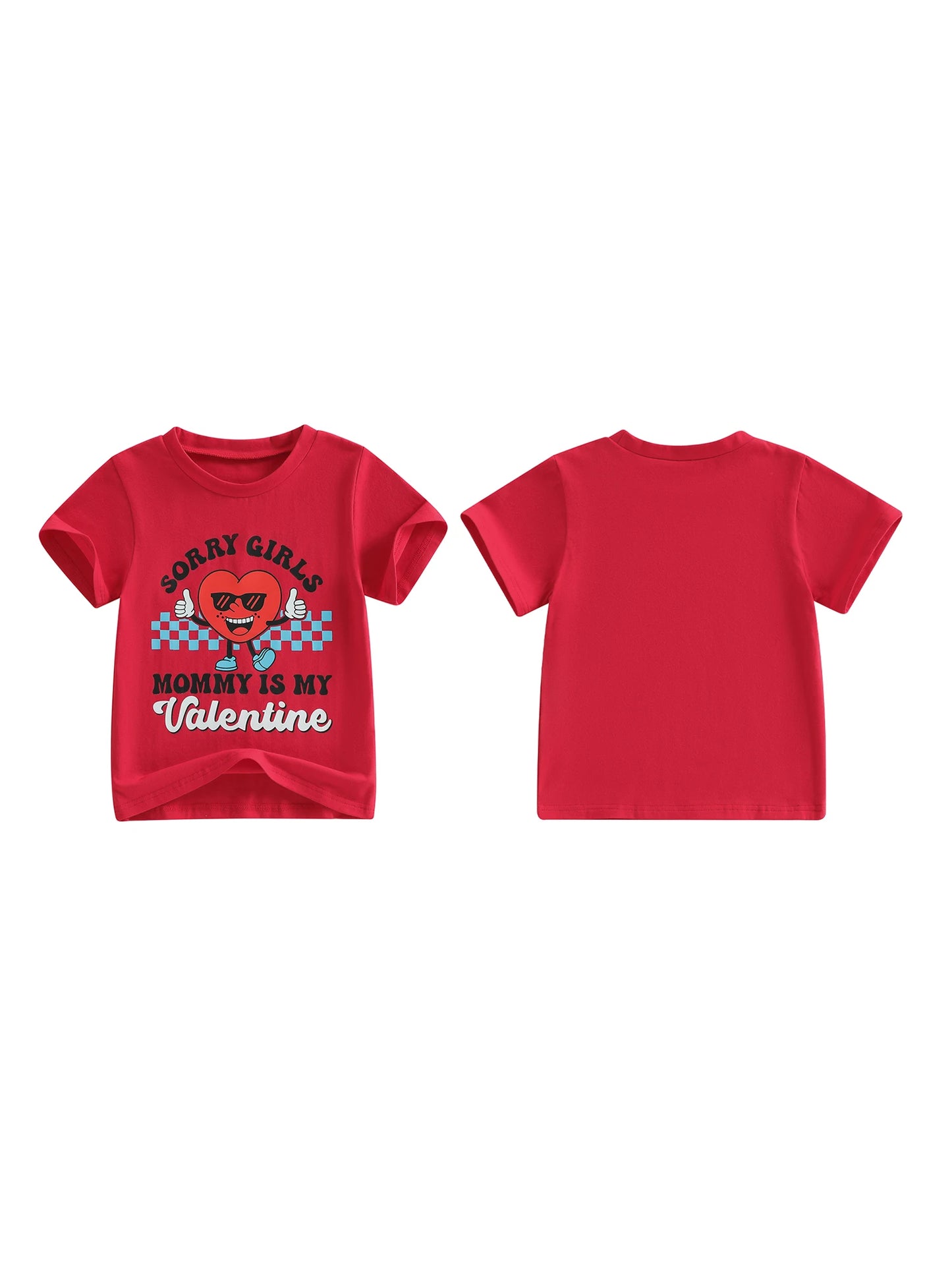 Cute Toddler Boys Valentine s Day T-Shirts with Stylish Heart Print and Crew Neck - Short Sleeve Tops for Kids