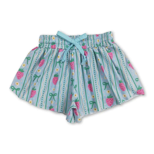 Sibling Baby Girls Colorful Bows Leopard Skorts Ruffle Summer Shorts Bottoms
