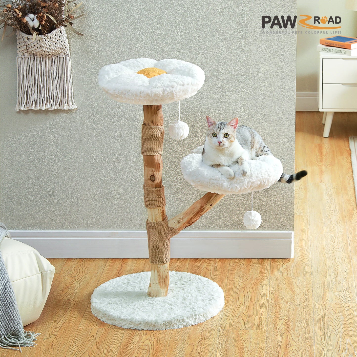 PAWZ Road Flower Cat Tree Indoor Cat Tower With Perches