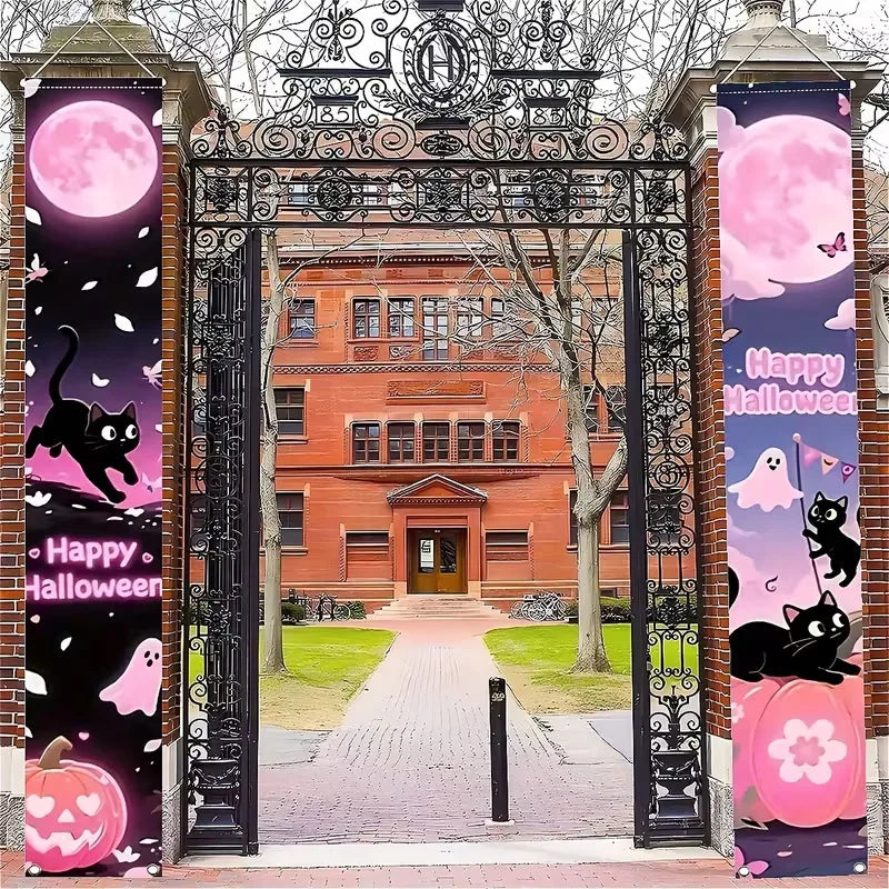 New Halloween Couplets, Ghost Festival Banners, Outdoor Courtyard Festive Event Party Atmosphere Background Decorations