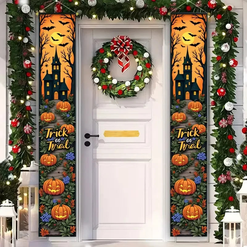 New Halloween Couplets, Ghost Festival Banners, Outdoor Courtyard Festive Event Party Atmosphere Background Decorations
