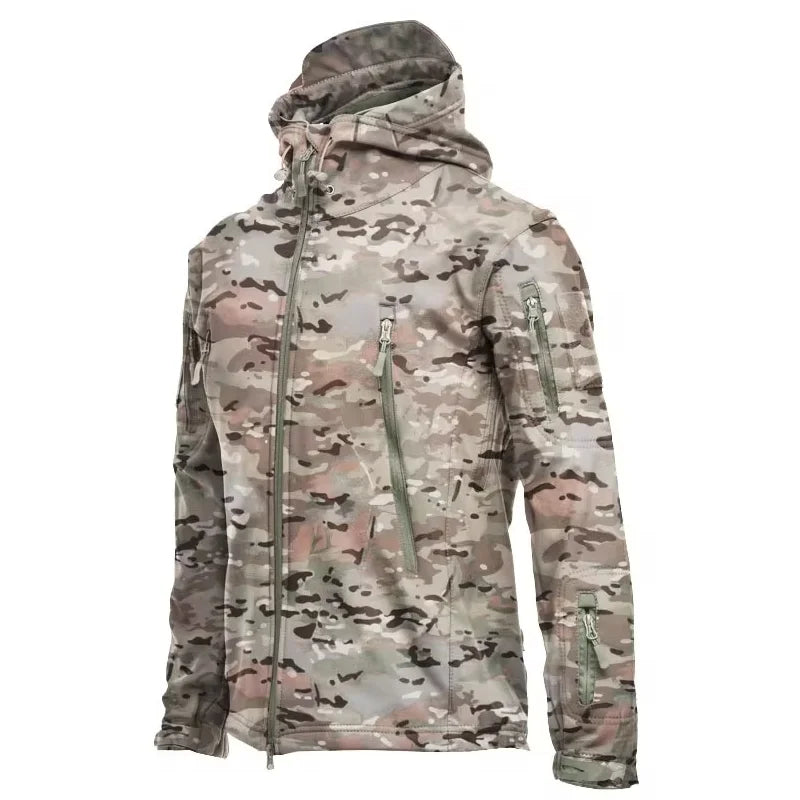 Military Shark Skin Soft Shell Jacket Men Tactical Windproof Waterproof