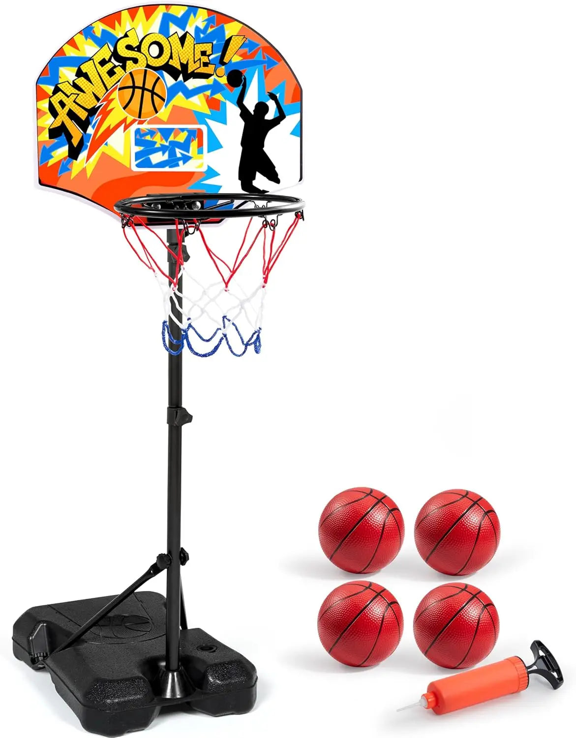 Joyfy LED Scoring Arcade Basketball Game with Adjustable Height Stand