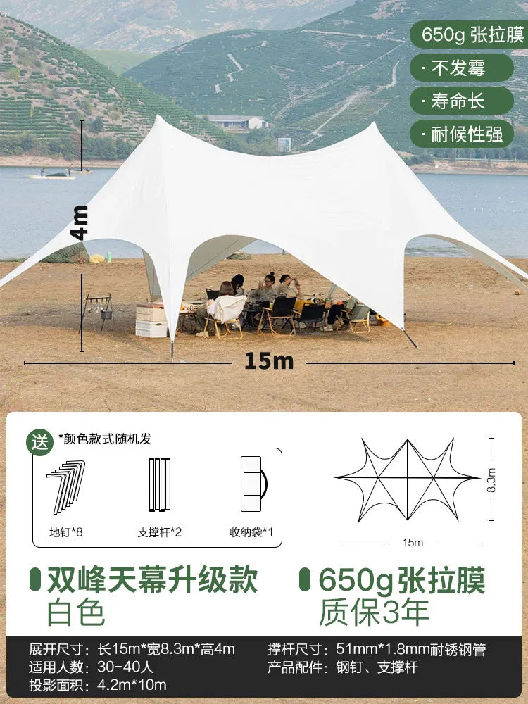 10m 15m 20m Durable UV Resistant Waterproof Windproof Heavy Duty Outdoor Sun Shade  Marquee Party Canopy Tent for Wedding Events