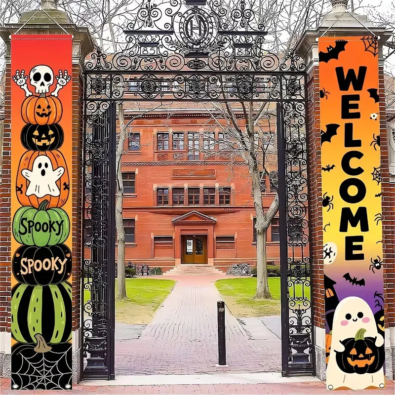 New Halloween Couplets, Ghost Festival Banners, Outdoor Courtyard Festive Event Party Atmosphere Background Decorations