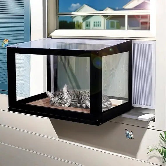 Window Box Outdoor Cat Enclosure Catio With Bug Proof Mesh