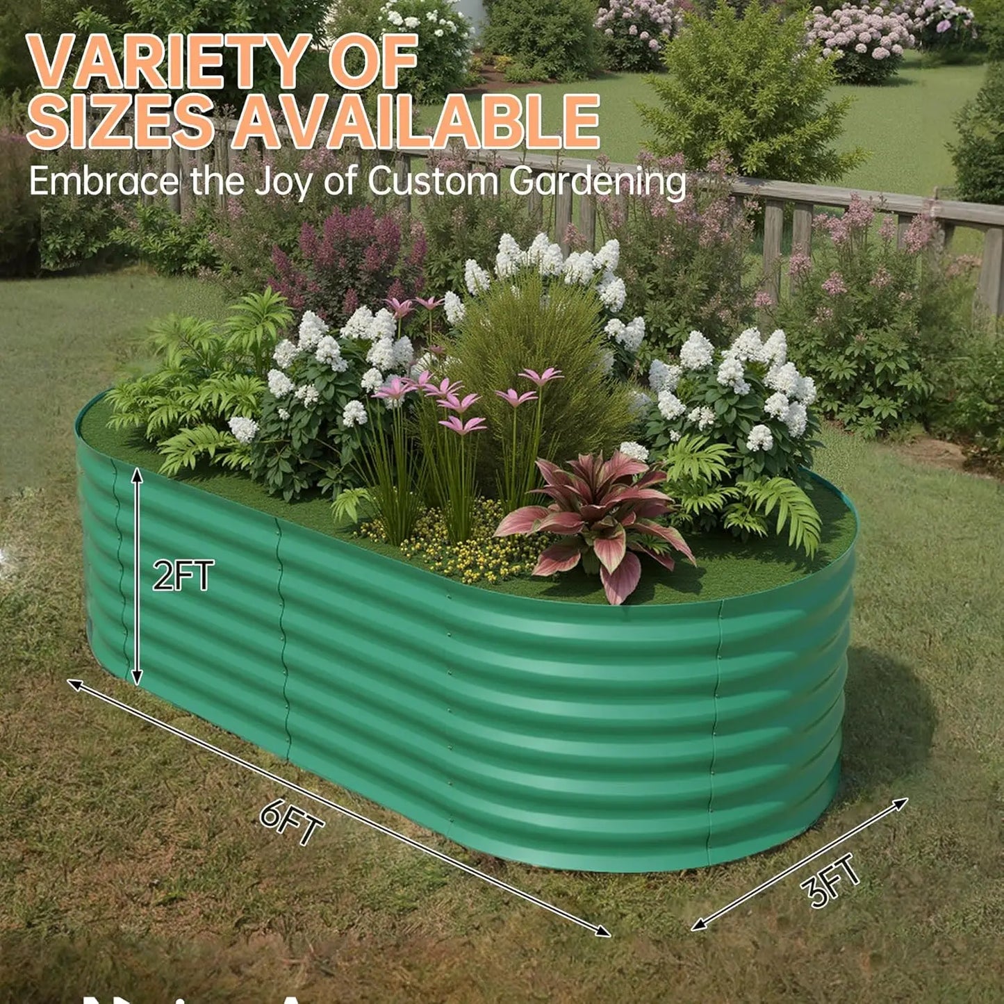 TWISTER.CK Galvanized Raised Garden Bed Kit
