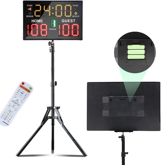 Digital Scoreboard With Timer And Remote Portable For Multi Sport Games