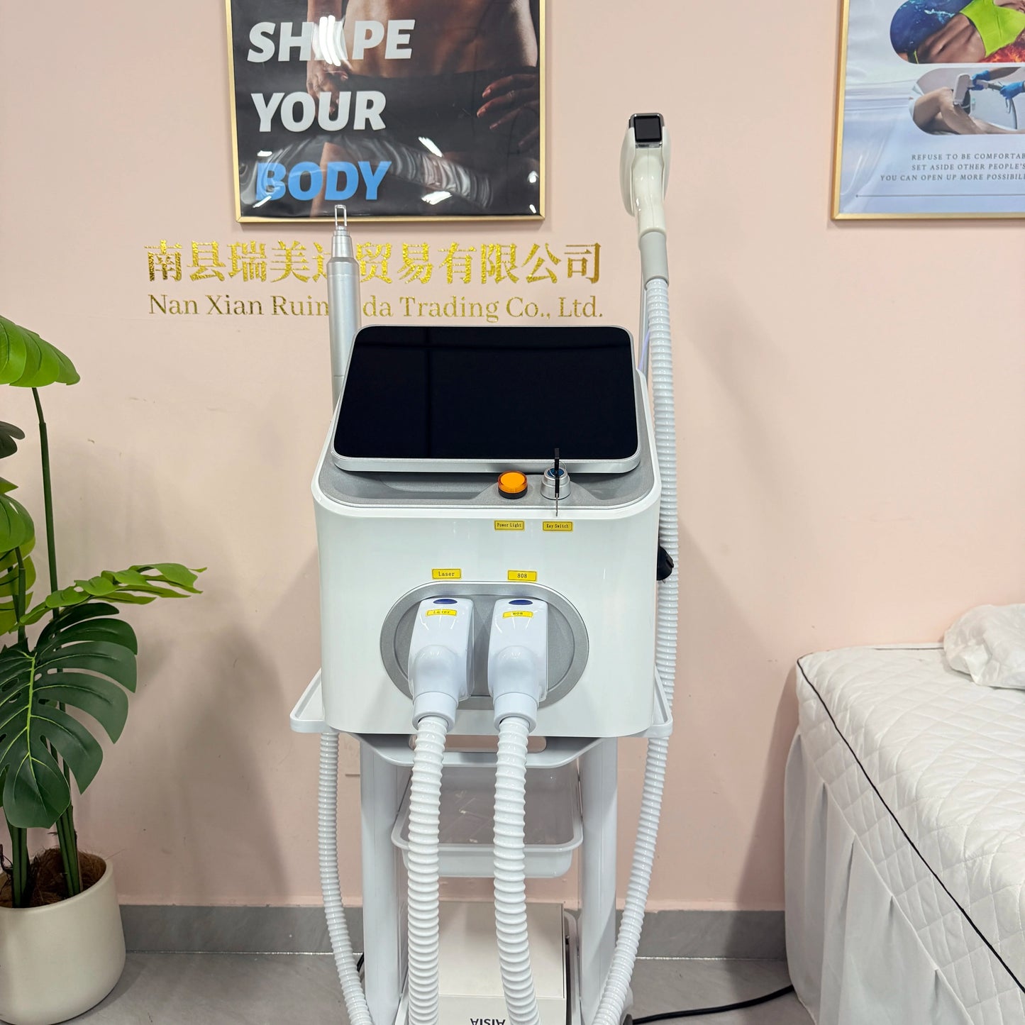 FAC 5000W 2 IN 1 Professional 4 Wave 808 Diode Permanent Painless Hair Removal Picosecond Tattoo Removal Machine