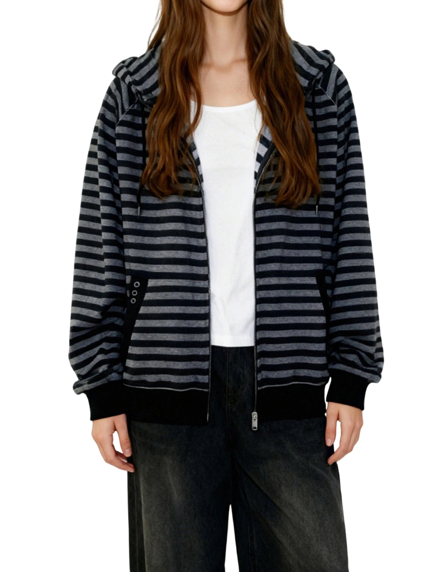 HiriginCN Women Lightweight Zip Up Hoodie With Pockets And Drawstring