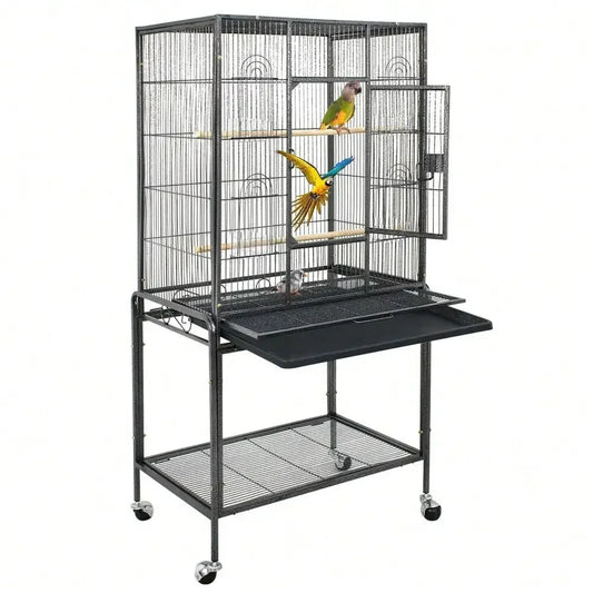 Zhejiang Iron Bird Cage With Play Top Parrots Finches