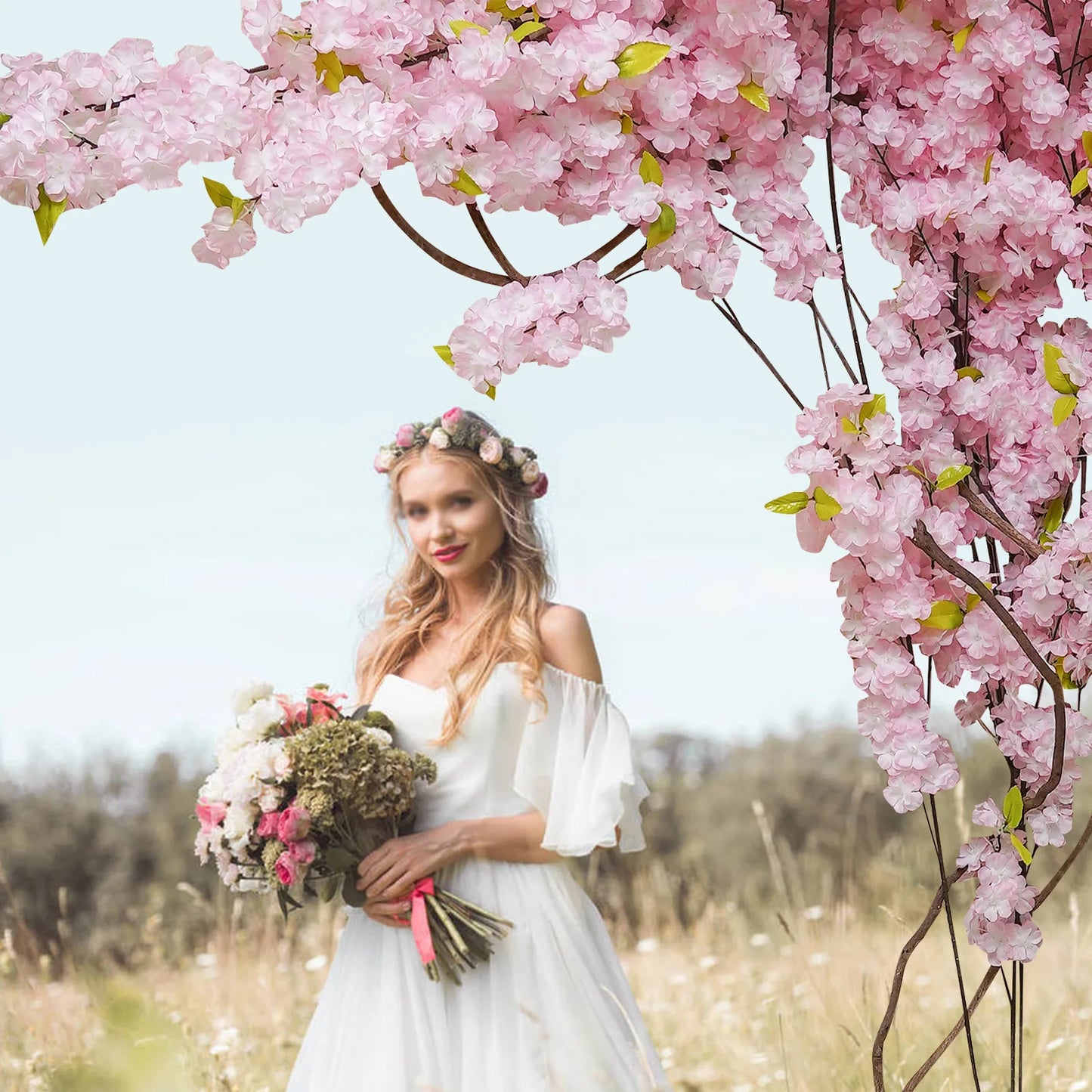 SichuanFlower Artificial Cherry Blossom Tree Arch Decor