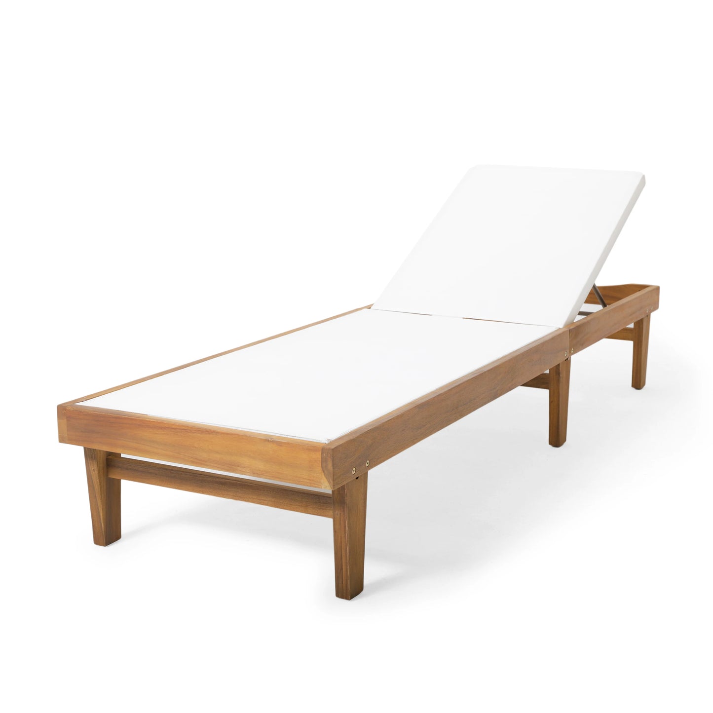 HobbyLane Outdoor Flat Chaise Lounge Chair With Adjustable Backrest