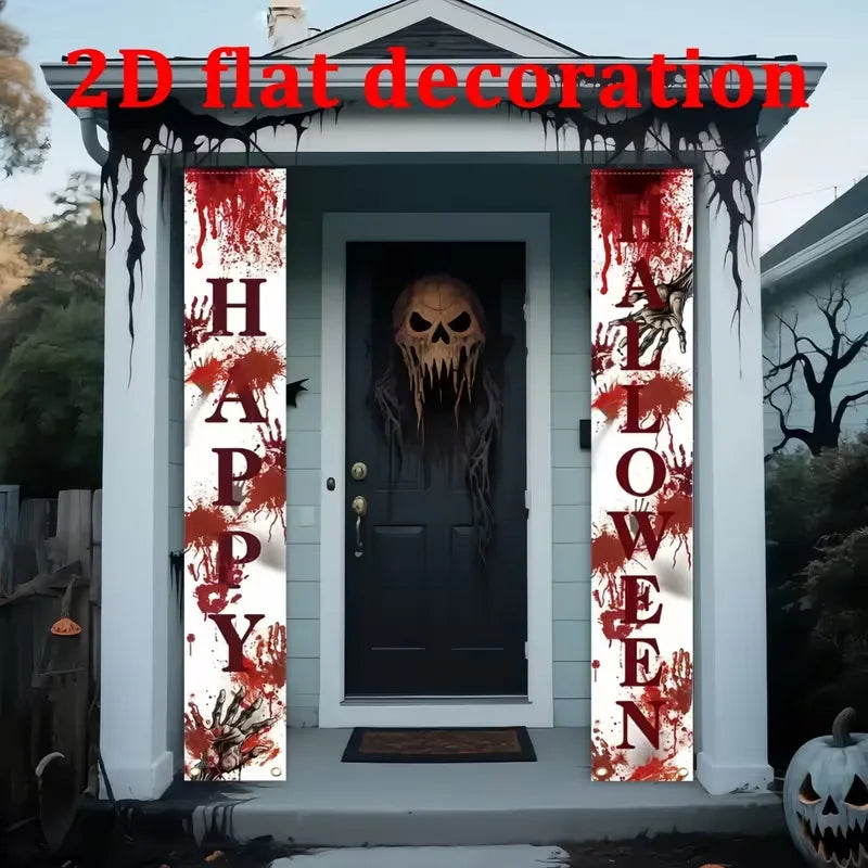 New Halloween Couplets, Ghost Festival Banners, Outdoor Courtyard Festive Event Party Atmosphere Background Decorations