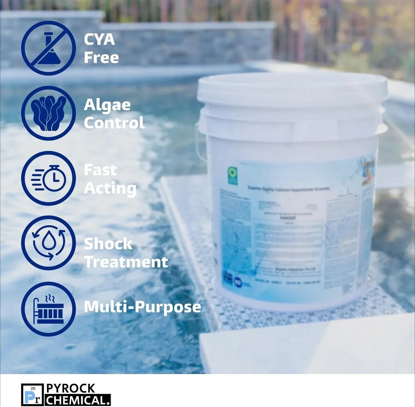 POPULAR Pool Shock By Aqua Org Plus - 65% Granular Cal Hypo - Swimming Pool Shock For In-Ground, Above , Spas & Hot Tubs - 50 Po