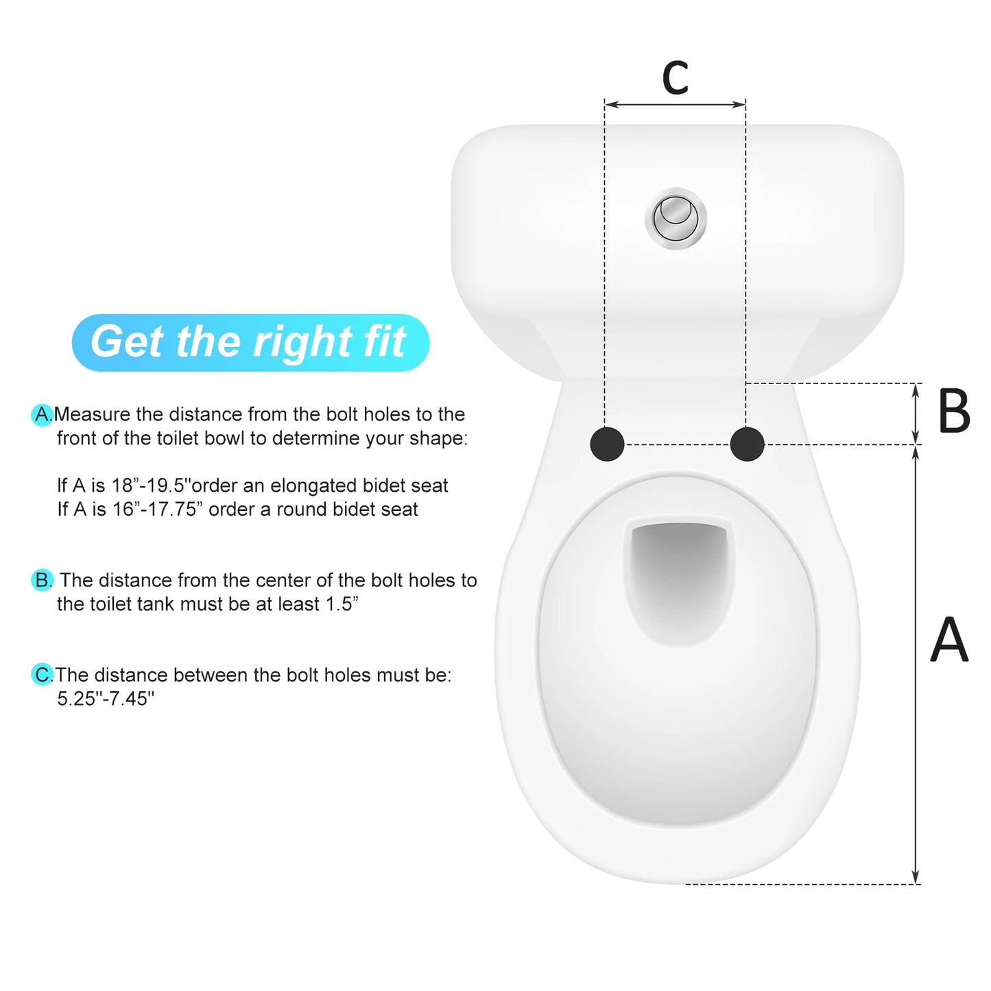 Twister.Ck Premium Non Electric Round Bidet Toilet Seat Dual Nozzle