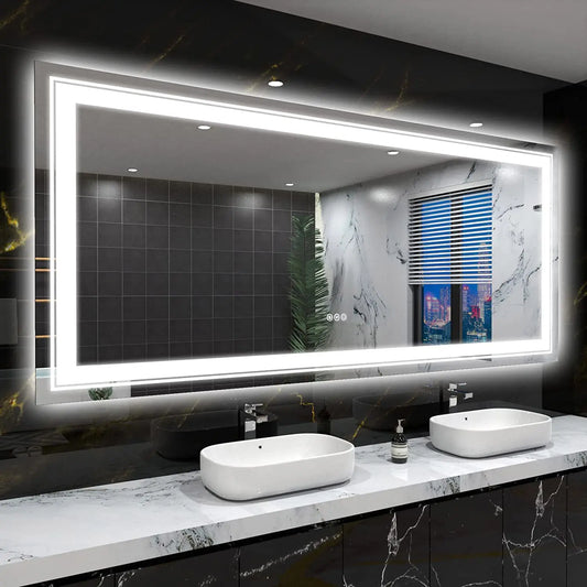 Dimmable Wisfor Anti-Fog Backlit LED Bathroom Mirror