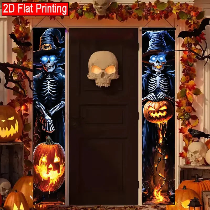 New Halloween Couplets, Ghost Festival Banners, Outdoor Courtyard Festive Event Party Atmosphere Background Decorations