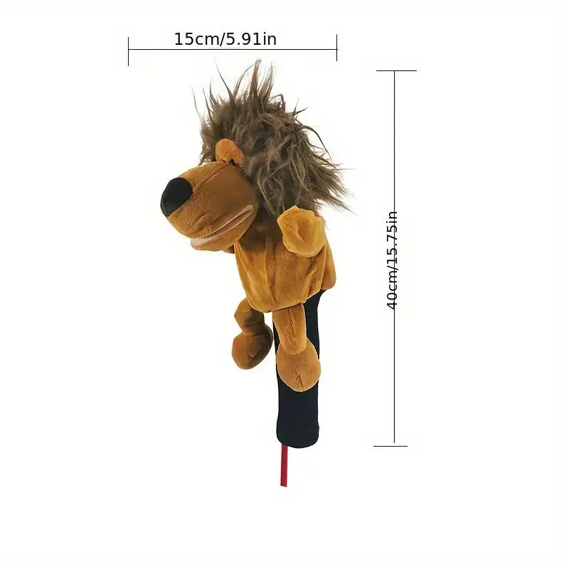 Golf Club Head Cover Animal Style Plush Protector for Woods Putters Soft Friction Prevention Golf Course Accessory