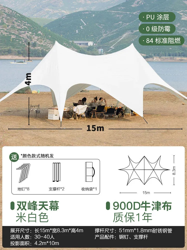 10m 15m 20m Durable UV Resistant Waterproof Windproof Heavy Duty Outdoor Sun Shade  Marquee Party Canopy Tent for Wedding Events