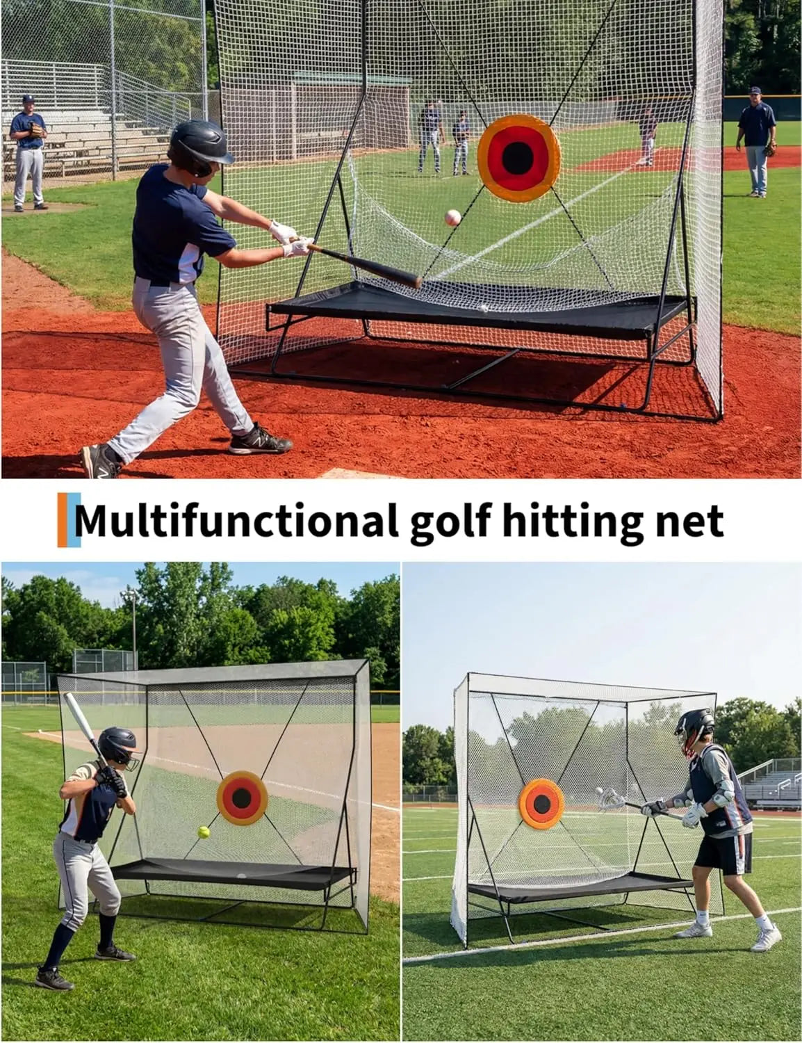 HiMISS Golf Practice Cage Set With Foldable Frame And Bag