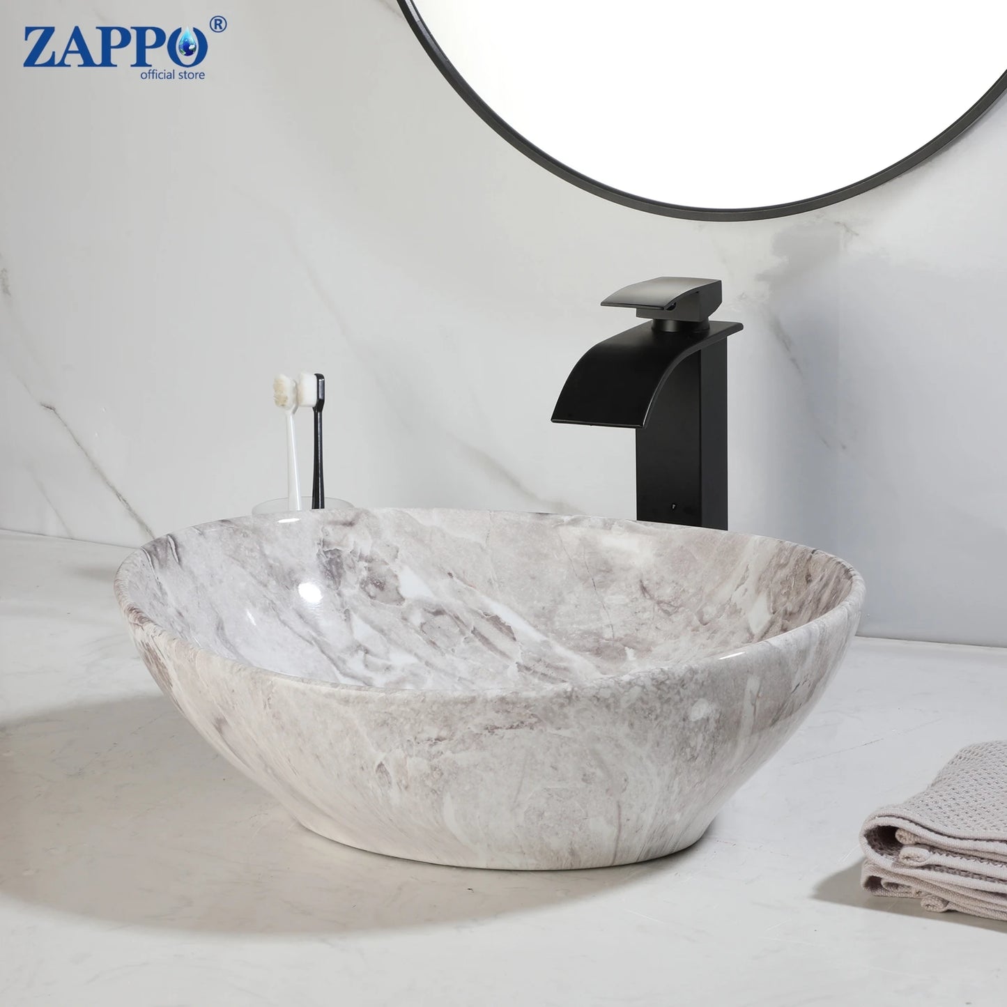 Mekkahla Rectangular Ceramic Vessel Sink With Faucet
