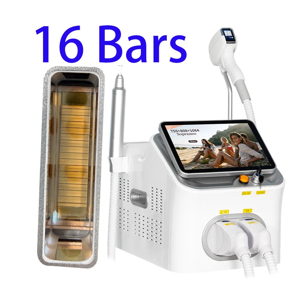 FAC 5000W 2 IN 1 Professional 4 Wave 808 Diode Permanent Painless Hair Removal Picosecond Tattoo Removal Machine