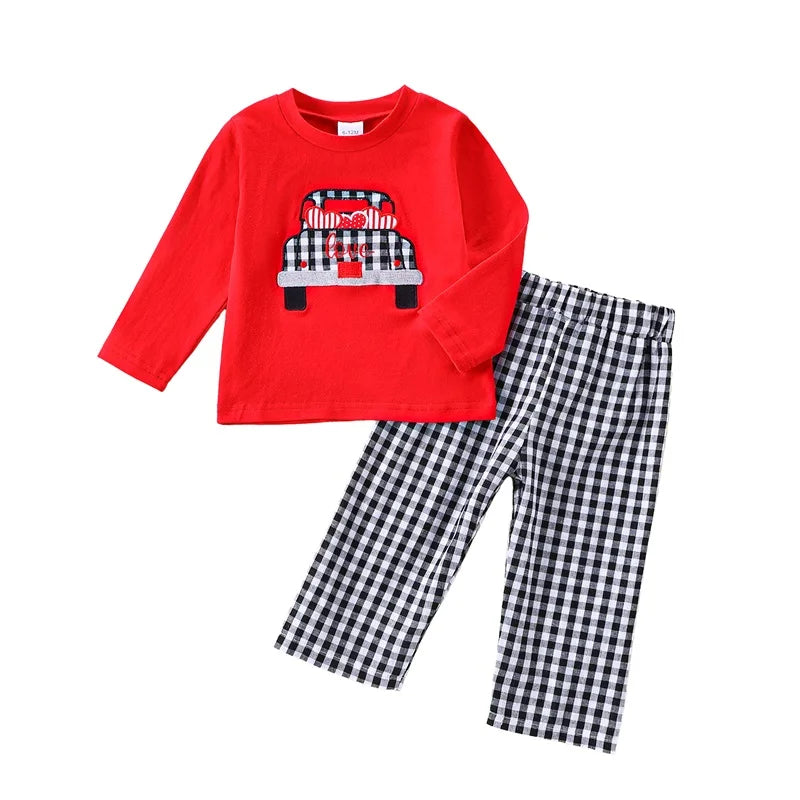 Pudcoco Unisex Two Piece Heart Pattern Outfit With Denim Shorts