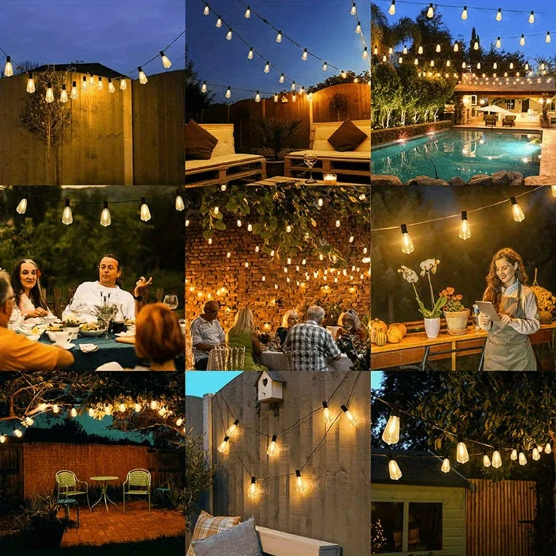 MIMIRG Outdoor LED String Lights For Patio With 60 Bulbs