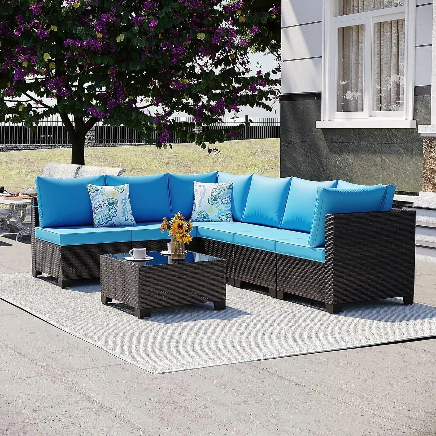 Chengwei Outdoor Conversation Set Rattan Sofa Patio Furniture