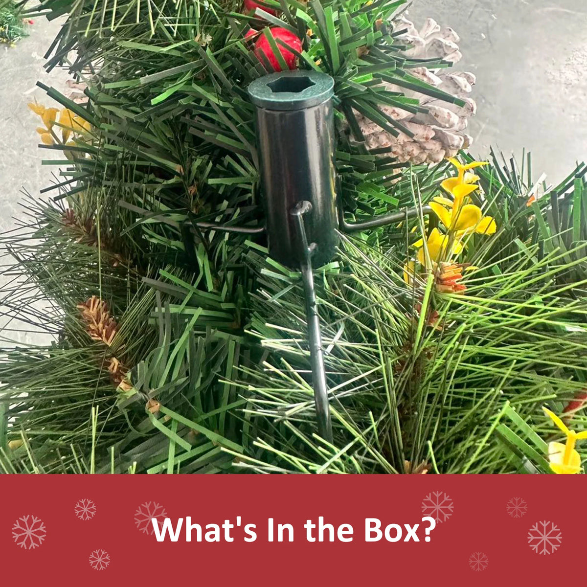 Homcom Artificial Pine Christmas Tree Pre Lit With Ornaments