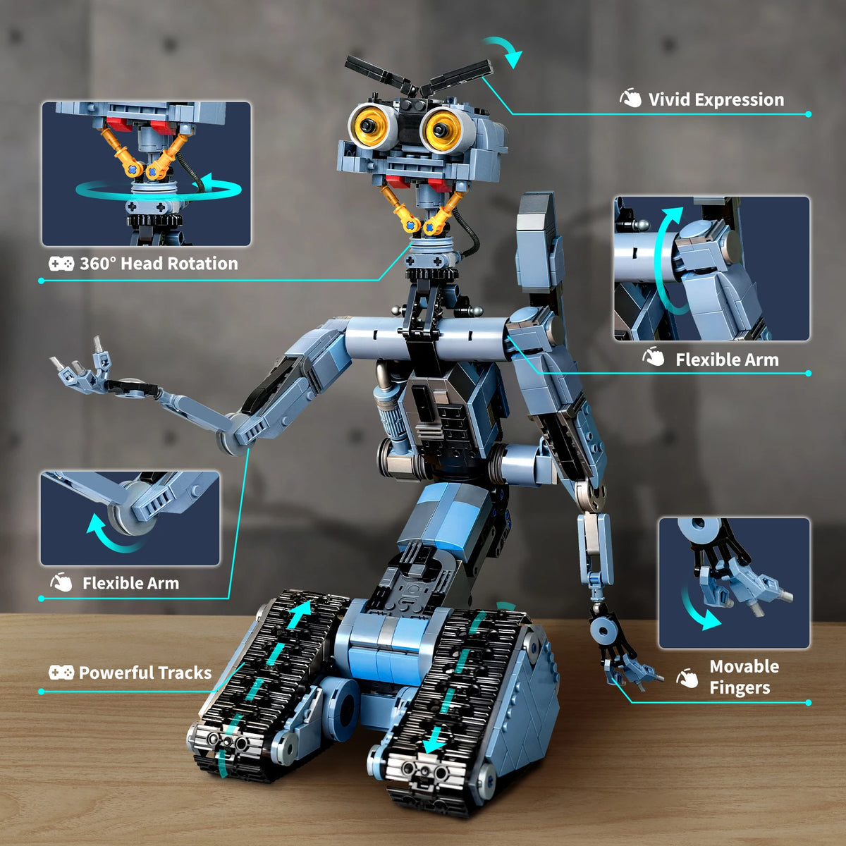 Johnny 5 Robot Building Blocks Set Inspired By Short Circuit