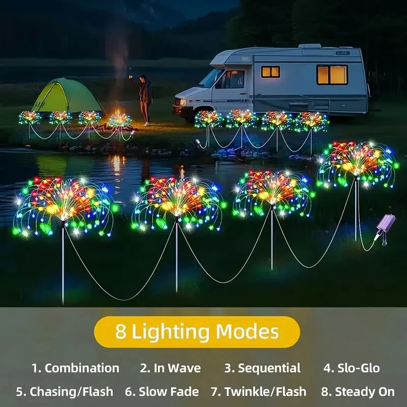 A-Convey Solar LED Fireworks Outdoor String Lights