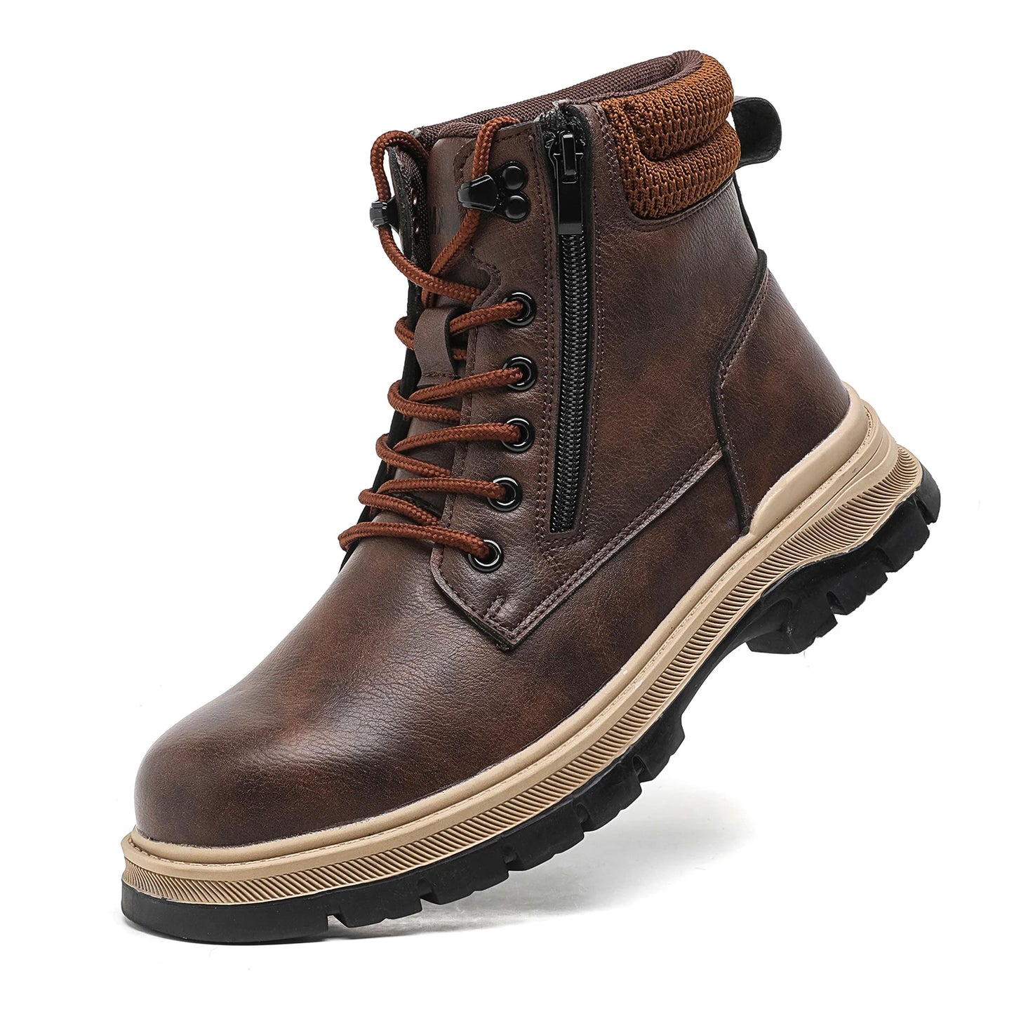 Waterproof Safety Boots Men Indestructible Steel Toe Work Boots Anti-smash Stab-resistant Safety Shoes Biker Botas Para Hombre