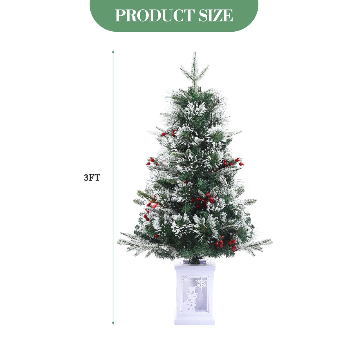Prelit Artificial Christmas Tree With Led Lights And Timer
