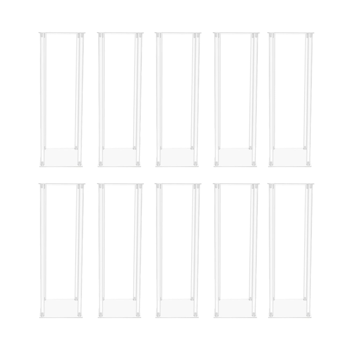 10 Pcs Clear Column Flower Display Stand Acrylic Vase Wedding Centrepieces Geometric Display Stand for Home Decor